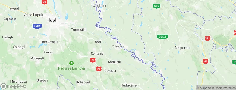 Prisăcani, Romania Map