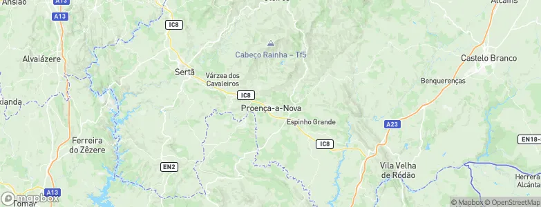 Proença-a-Nova Municipality, Portugal Map