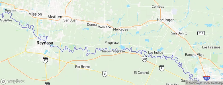 Progreso, United States Map
