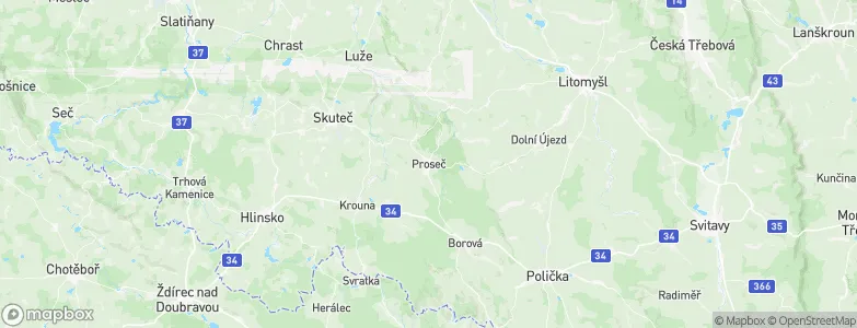Proseč, Czechia Map