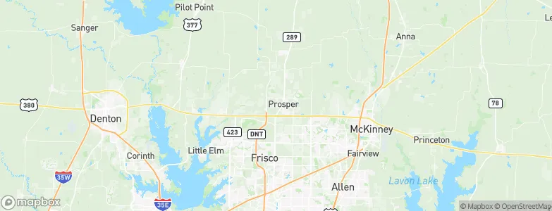 Prosper, United States Map