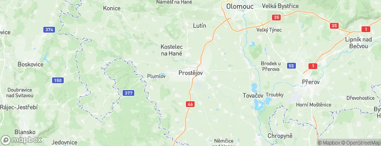 Prostějov, Czechia Map