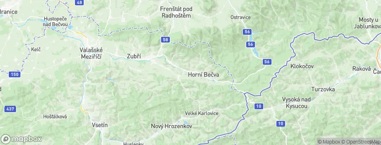 Prostřední Bečva, Czechia Map