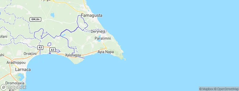 Protaras, Cyprus Map