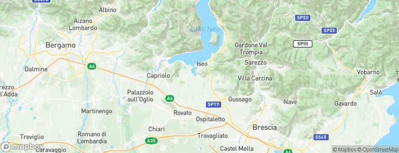 Provaglio d'Iseo, Italy Map