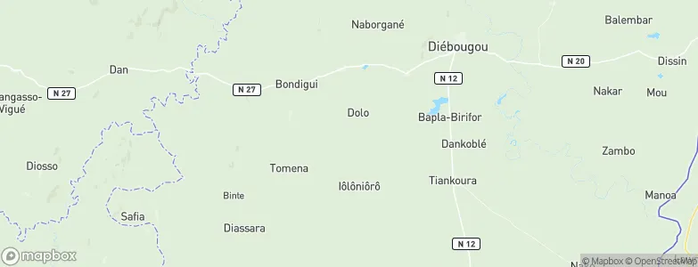 Province de la Bougouriba, Burkina Faso Map