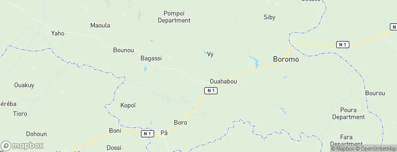 Province des Balé, Burkina Faso Map
