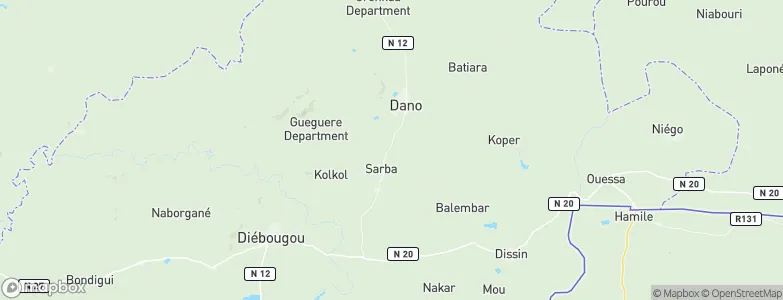 Province du Ioba, Burkina Faso Map
