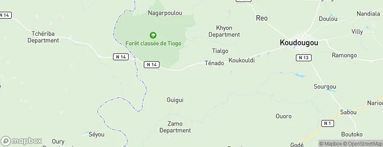 Province du Sanguié, Burkina Faso Map