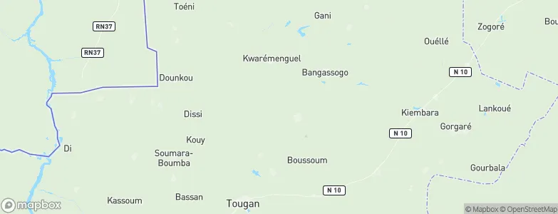 Province du Sourou, Burkina Faso Map