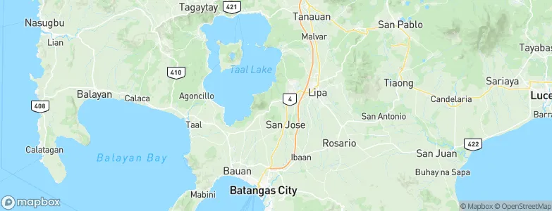 Province of Batangas, Philippines Map