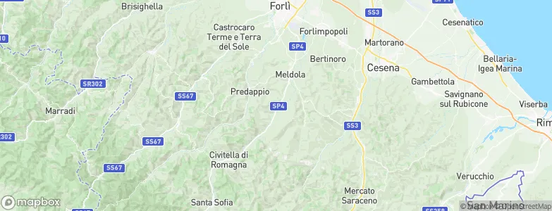 Province of Forlì-Cesena, Italy Map