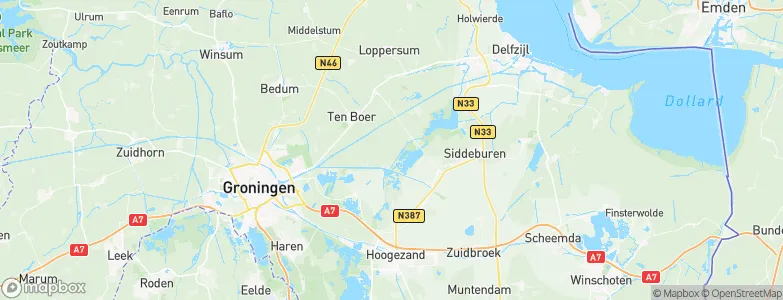 Province of Groningen, Netherlands Map