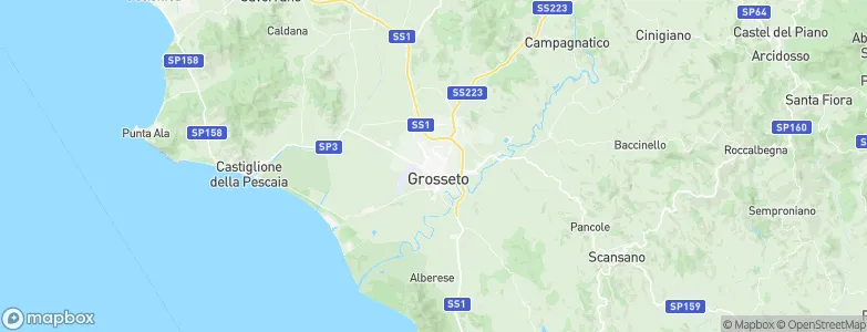 Province of Grosseto, Italy Map
