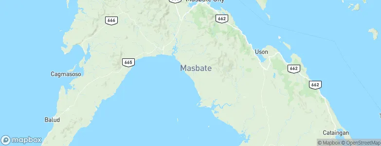 Province of Masbate, Philippines Map