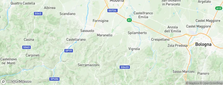 Province of Modena, Italy Map