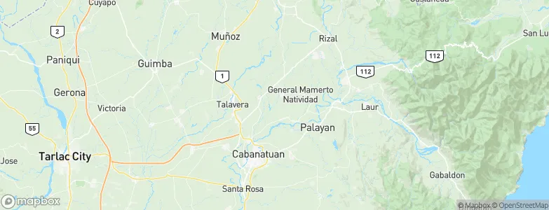 Province of Nueva Ecija, Philippines Map