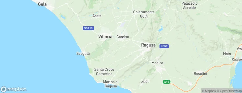Province of Ragusa, Italy Map