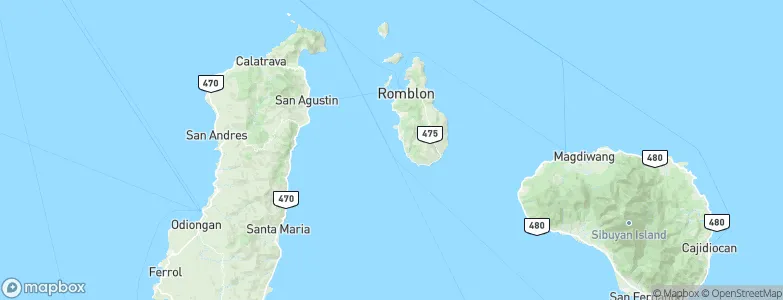 Province of Romblon, Philippines Map