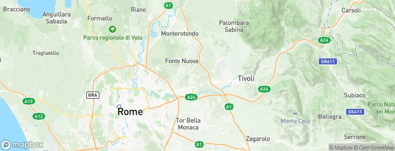 Province of Rome, Italy Map