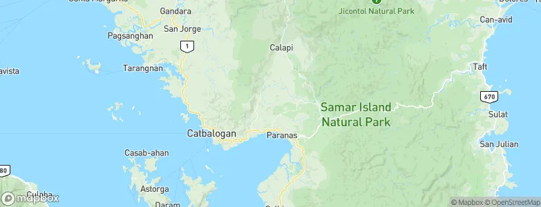 Province of Samar, Philippines Map