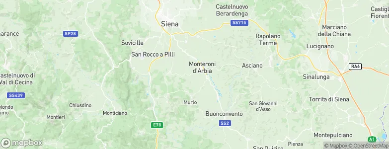 Province of Siena, Italy Map