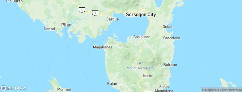 Province of Sorsogon, Philippines Map