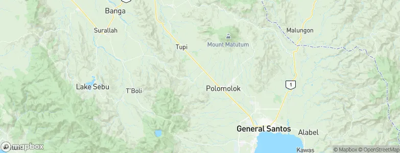 Province of South Cotabato, Philippines Map