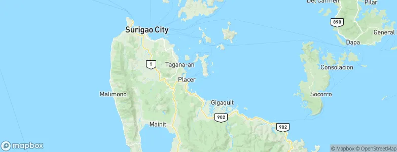 Province of Surigao del Norte, Philippines Map