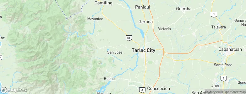 Province of Tarlac, Philippines Map