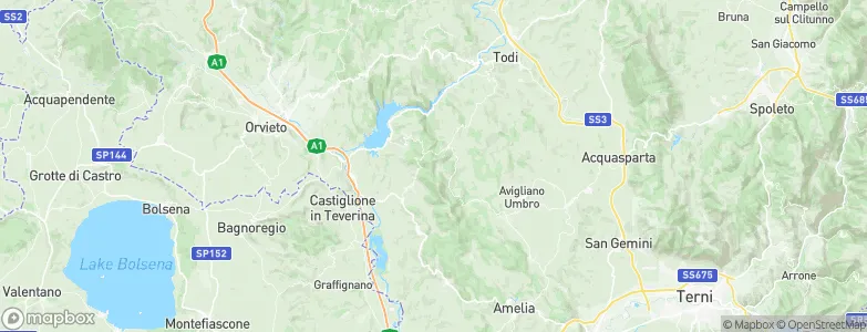 Province of Terni, Italy Map