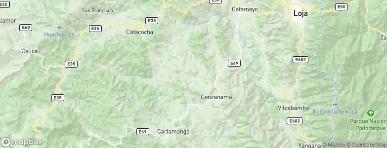 Provincia de Loja, Ecuador Map