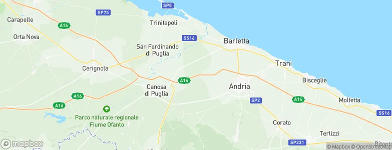 Provincia di Barletta - Andria - Trani, Italy Map