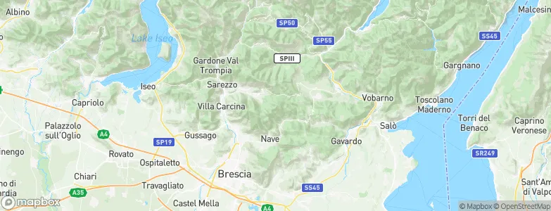 Provincia di Brescia, Italy Map