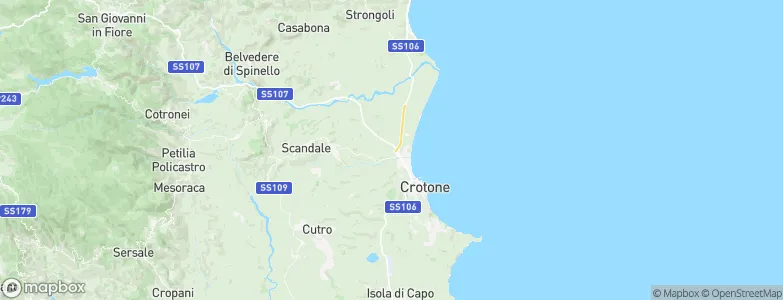 Provincia di Crotone, Italy Map