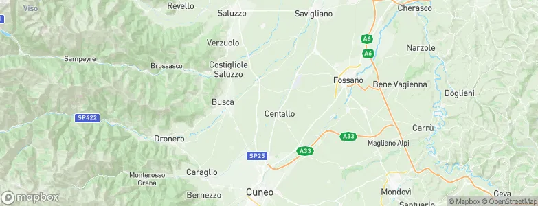 Provincia di Cuneo, Italy Map