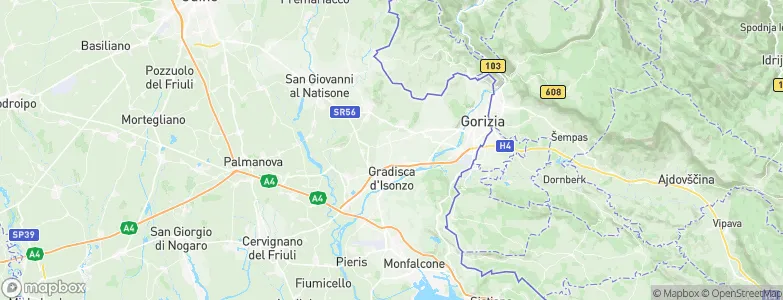 Provincia di Gorizia, Italy Map