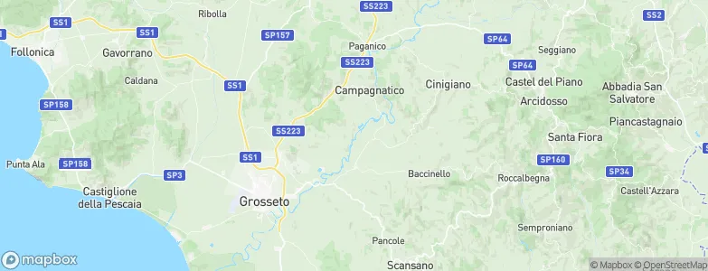 Provincia di Grosseto, Italy Map