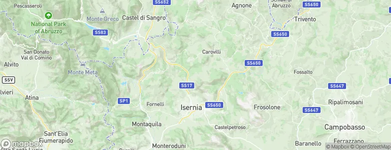 Provincia di Isernia, Italy Map