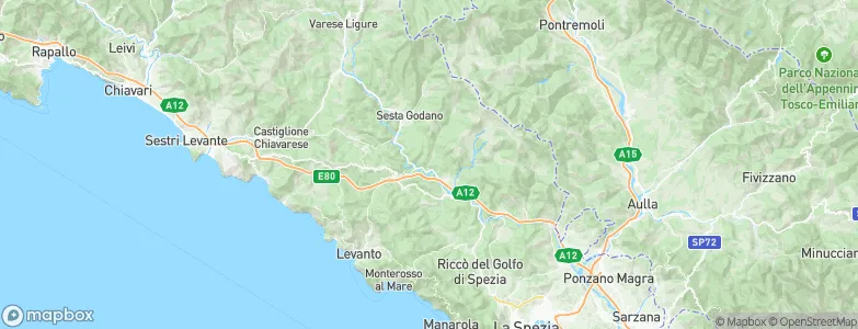Provincia di La Spezia, Italy Map