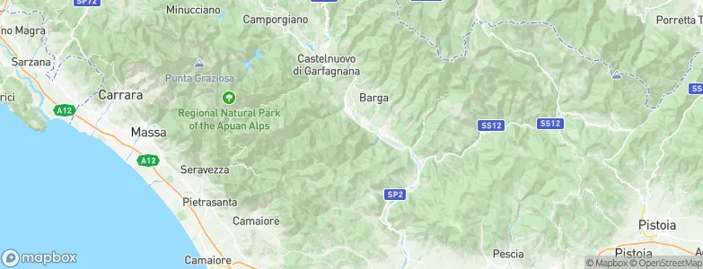 Provincia di Lucca, Italy Map