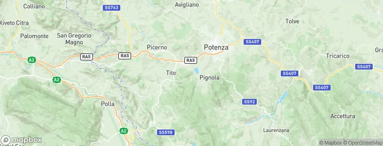 Provincia di Potenza, Italy Map