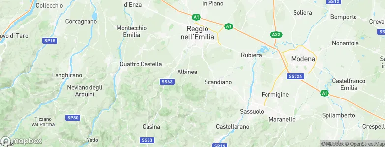 Provincia di Reggio Emilia, Italy Map