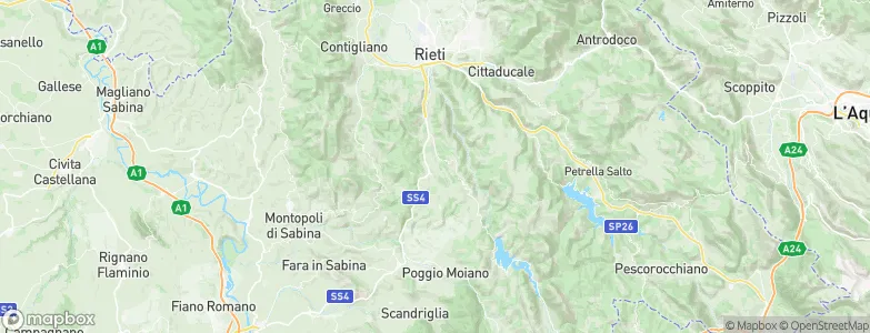 Provincia di Rieti, Italy Map
