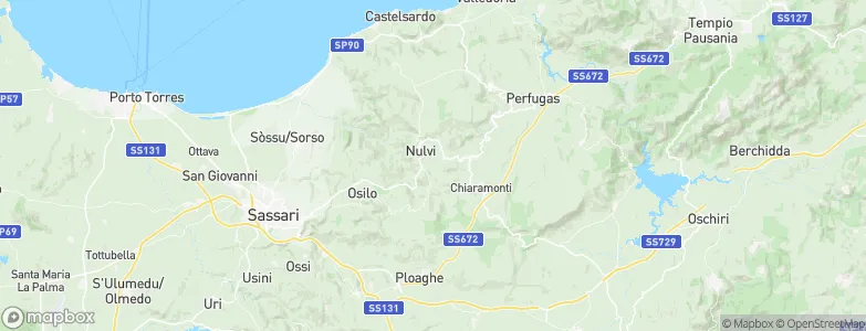 Provincia di Sassari, Italy Map