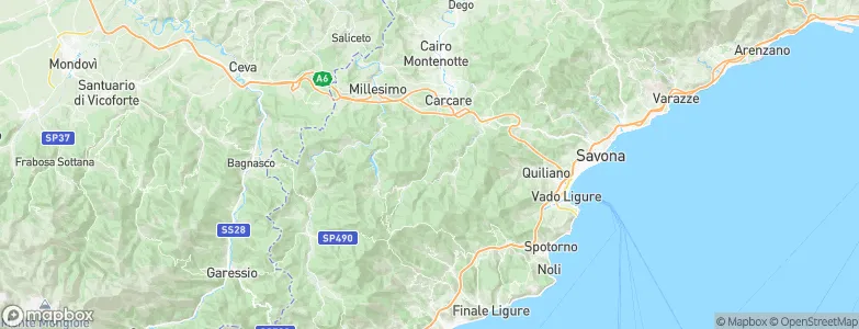 Provincia di Savona, Italy Map