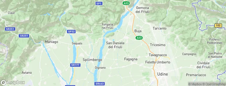 Provincia di Udine, Italy Map