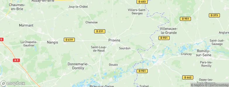Provins, France Map