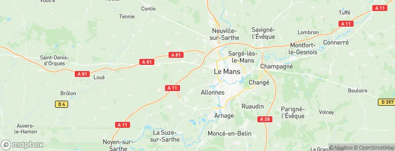Pruillé-le-Chétif, France Map