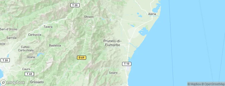 Prunelli-di-Fiumorbo, France Map